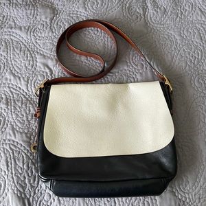 Fossil Leather Messenger Bag